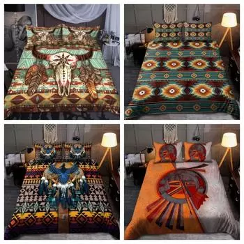 Комплект одеял Tmarc Tee Native American Pow Wow Постельное белье Наволочка Single 135x200cm