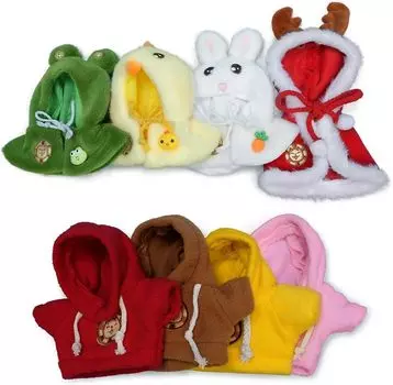 Комплект одежды Cape Parka для Эйлик 4 пушистые толстовки в 4 цветах и 4 пушистые накидки для питомцев в 4 стилях и -