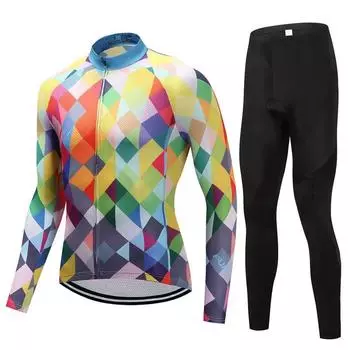 Комплект одежды для езды на велосипеде, комплект одежды для мужчин и женщин с длинным рукавом, костюм для велосипедной одежды S