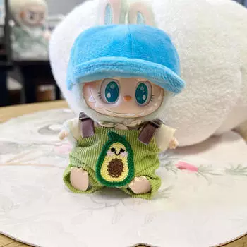 Комплект одежды для куклы с шапочкой и штанами для девочек, мягкая одежда своими руками 5.91 6.69 avocado and blue hat