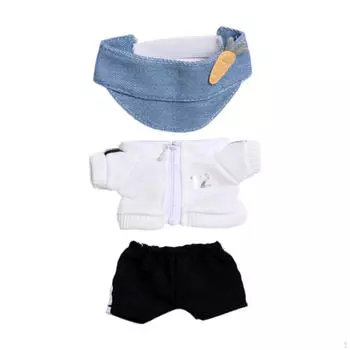 Комплект одежды для куклы с топом и брюками для празднования дня рождения детей, нарядная шляпа своими руками black pants