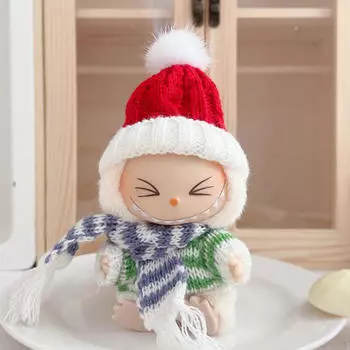 Комплект одежды для куклы со свитером и шапочкой, аксессуары для подвески green strip set