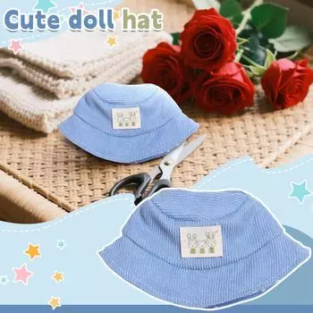 Комплект одежды для кукол 17 см, аксессуары для кукол, топ с сердечками, шарф, шапка, без кукол One Size синий