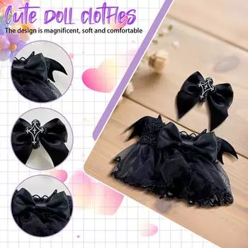 Комплект одежды для кукол 17 см, аксессуары для кукол, топ с сердечками, шарф, шапка, без кукол One Size