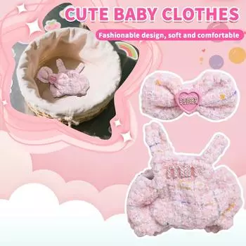 Комплект одежды для кукол 17 см, аксессуары для кукол, топ с сердечками, шарф, шапка, без кукол One Size