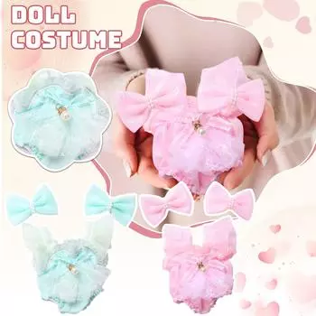 Комплект одежды для кукол 17 см, аксессуары для кукол, топ с сердечками, шарф, шапка, без кукол One Size