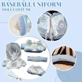 Комплект одежды для кукол 17 см, аксессуары для кукол, топ с сердечками, шарф, шапка, без кукол One Size