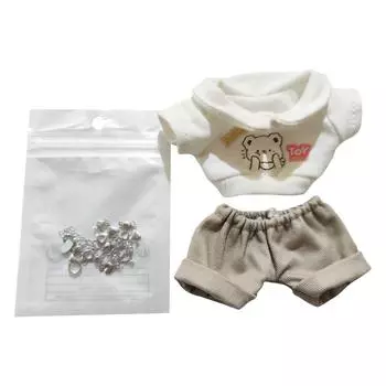 Комплект одежды для кукол 17 см, аксессуары для кукол, топ с сердечками, шарф, шапка, без кукол One Size