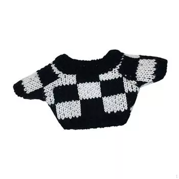 Комплект одежды для кукол 20 см, вязаные модные вещи, подарки на особые дни, платье Black White