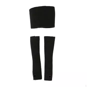 Комплект одежды для кукол масштаба 1/12 с топом и рукавами для женских фигурок ростом 6 дюймов black