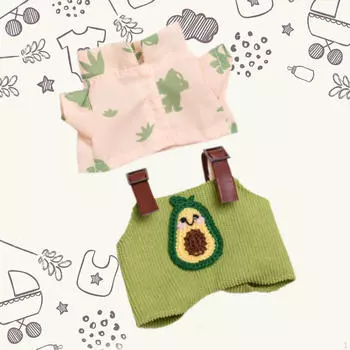 Комплект одежды для кукол, милый костюм, нарядные брюки, девочка 15 см Green avocados