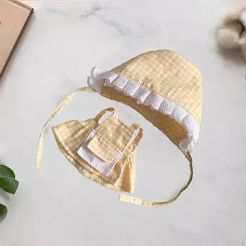 Комплект одежды для кукол, наряды, гибкие аксессуары для девочек, 17 см, большая кукла-трейлер жёлтый