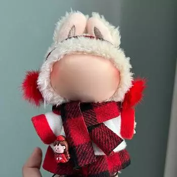 Комплект одежды для плюшевых игрушек 17 см, плюшевый виниловый Labubu, стильная одежда, спортивный костюм для отдыха, аксессуары для одежды Labubu