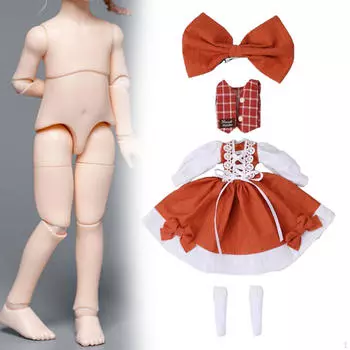 Комплект одежды, Одевание, 1:6 Куклы Игрушки Одежда Костюмы Наряды Кукольные Юбки Suspenders Orange