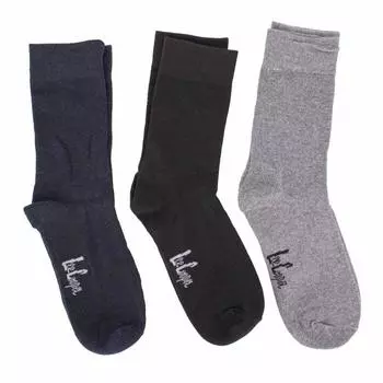 Комплект однотонных носков x3 из эластичного хлопка Женский LEE COOPER 36/38 светло-серый