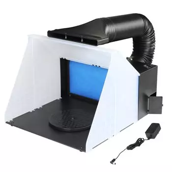 Комплект окрасочной камеры Ausuc, система аэрографа, окрасочная камера для аэрографа с вытяжным воздуховодом чёрный