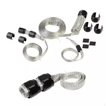 Комплект оплетки для шланга 8092 Простая установка Украшение Износостойкая нержавеющая сталь Алюминий чёрный