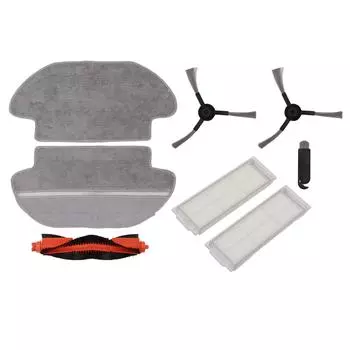 Комплект основной роликовой щетки для пылесоса с боковой щеткой и тканевым фильтром для швабры для Conga 3290 3490 3690