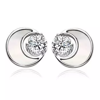 Комплект ожерелья с подвеской в виде сердца и луны, женские серьги в виде звезд и лунного света класса люкс