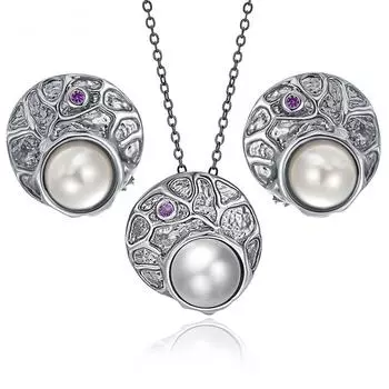 Комплект ожерелья с серьгами-гвоздиками YLKBTY для женщин