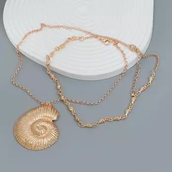 Комплект ожерелий Exaggerated Summer Conch: Элегантные европейские и американские женские модные аксессуары из сплава 2 pieces