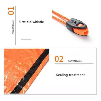 Комплект палатки для выживания Bivy на 2 человека, уличное тепловое одеяло Sos Raincoat армия зеленый