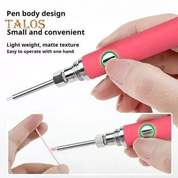 Комплект паяльника с цифровым дисплеем, регулируемой температурой, портативный, легкий, перезаряжаемый, набор для паяльника белый