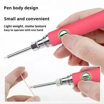 Комплект паяльника с цифровым дисплеем, регулируемой температурой, портативный, легкий, перезаряжаемый, для пайки проводов оранжевый