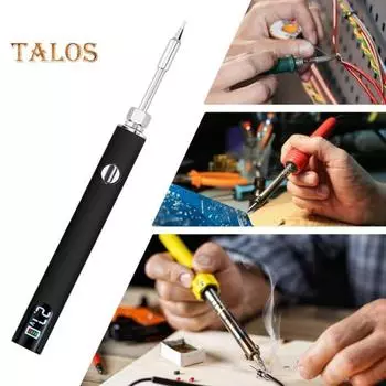 Комплект паяльника USB-зарядка в виде ручки, электрический, регулируемая температура, компактный портативный паяльник белый