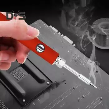 Комплект паяльника USB-зарядка в виде ручки, электрический, регулируемая температура, компактный портативный паяльник зелёный