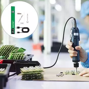 Комплект паяльника Yousheng с USB-зарядкой, в форме ручки, электрический, с регулируемой температурой, компактный портативный паяльник циан