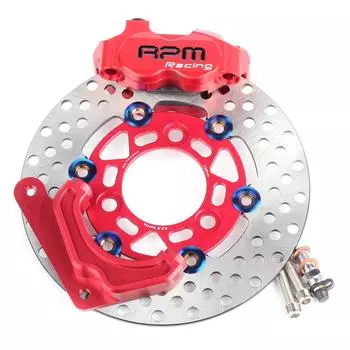 Комплект передних дисковых тормозов для мотоцикла Moto RPM, тормозной суппорт 82 мм с адаптером, тормозной диск 200 для Honda DIO AF 18 27 28 34 35 чёрный