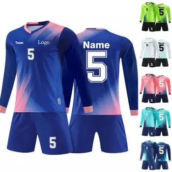 Комплект персонализированных рубашек для мужчин и девочек с именем и номером, футбольные майки на заказ для мальчиков, тренировочный костюм 24 розовый