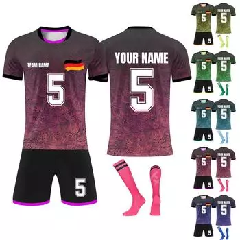 Комплект персонализированных рубашек для мужчин и девочек с именем и номером, футбольные майки на заказ для мальчиков, тренировочный костюм XL синий