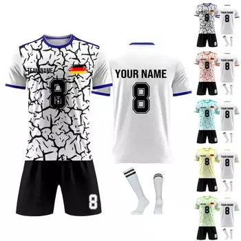 Комплект персонализированных рубашек для мужчин и девочек с именем и номером, футбольные майки на заказ для мальчиков, тренировочный костюм 16 оранжевый
