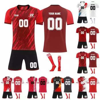 Комплект персонализированных рубашек для мужчин и девочек с именем и номером, футбольные майки на заказ для мальчиков, тренировочный костюм M