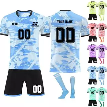 Комплект персонализированных рубашек для мужчин и девочек с именем и номером, футбольные майки на заказ для мальчиков, тренировочный костюм XL