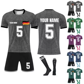 Комплект персонализированных рубашек для мужчин и девочек с именем и номером, футбольные майки на заказ для мальчиков, тренировочный костюм XL