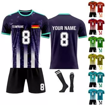 Комплект персонализированных рубашек для мужчин и девочек с именем и номером, футбольные майки на заказ для мальчиков, тренировочный костюм XL красный