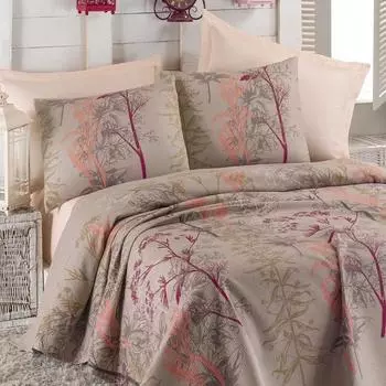 Комплект пике с двойным принтом Urla Beige