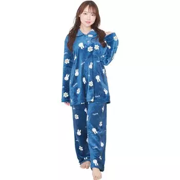 Комплект пижамы с длинным рукавом Luanna Jena Miffy Fluffy Floral QWMI01 женский (Темно-синий принт)