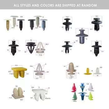 Комплект пластиковых заклепок для кузова автомобиля, комплект зажимов для литья под давлением 50 pcs