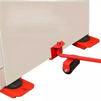 Комплект подъемников и направляющих для мебели, 9,91 см х 7,8 см, вращающиеся на 360 градусов накладки, простая перепланировка комнаты, пластик и углеродистая сталь, для диванов и тяжелой мебели красный