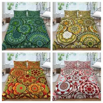 Комплект пододеяльников в богемном стиле, пододеяльник высокого качества, домашний текстиль, королева, один размер, комплект постельного белья из микрофибры UK Single 135x200cm