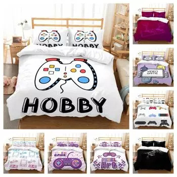 Комплект пододеяльников для кровати, 3D геймпад, дизайн, Лидер продаж, удобные кровати, пододеяльники, домашнее постельное белье, моющееся микрофибра для подростков Single 135x200cm