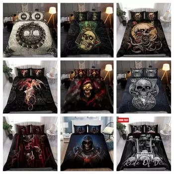 Комплект пододеяльников, домашний текстиль, футболка Tmarc, комплект постельного белья с драконом викингов, «Древо жизни» Single 135x200cm