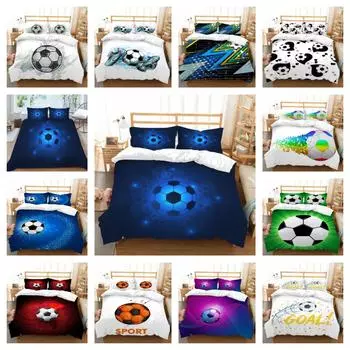 Комплект пододеяльников, домашний текстиль, уникальный дизайн, постельное белье, винтажный футбольный принт, 2/3 шт., пододеяльники UK Single 135x200cm