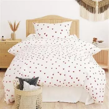 Комплект пододеяльников Evidea Soft Heart, красный