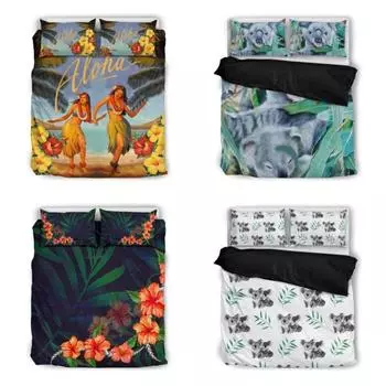 Комплект пододеяльников Гавайи Поли Черепаха Комплект постельного белья Декор для спальни Single 135x200cm