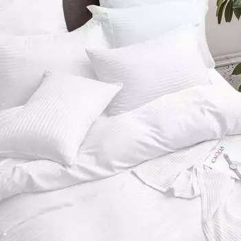 Комплект пододеяльников из атласа в двойную полоску для отеля